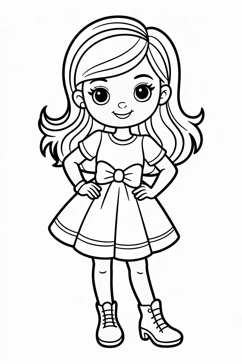 Cute Fashion Girl Coloring Pages Free Printable