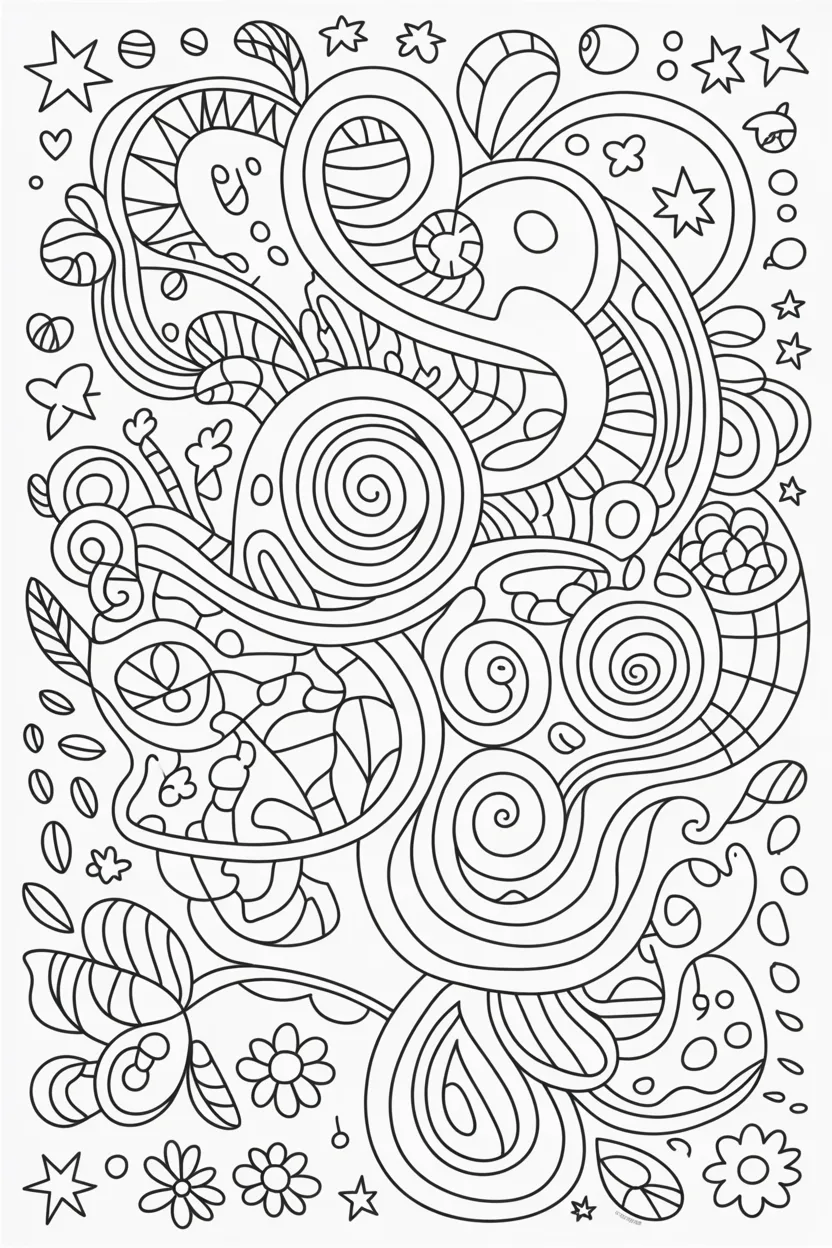 Doodles Coloring Pages Free Printable 