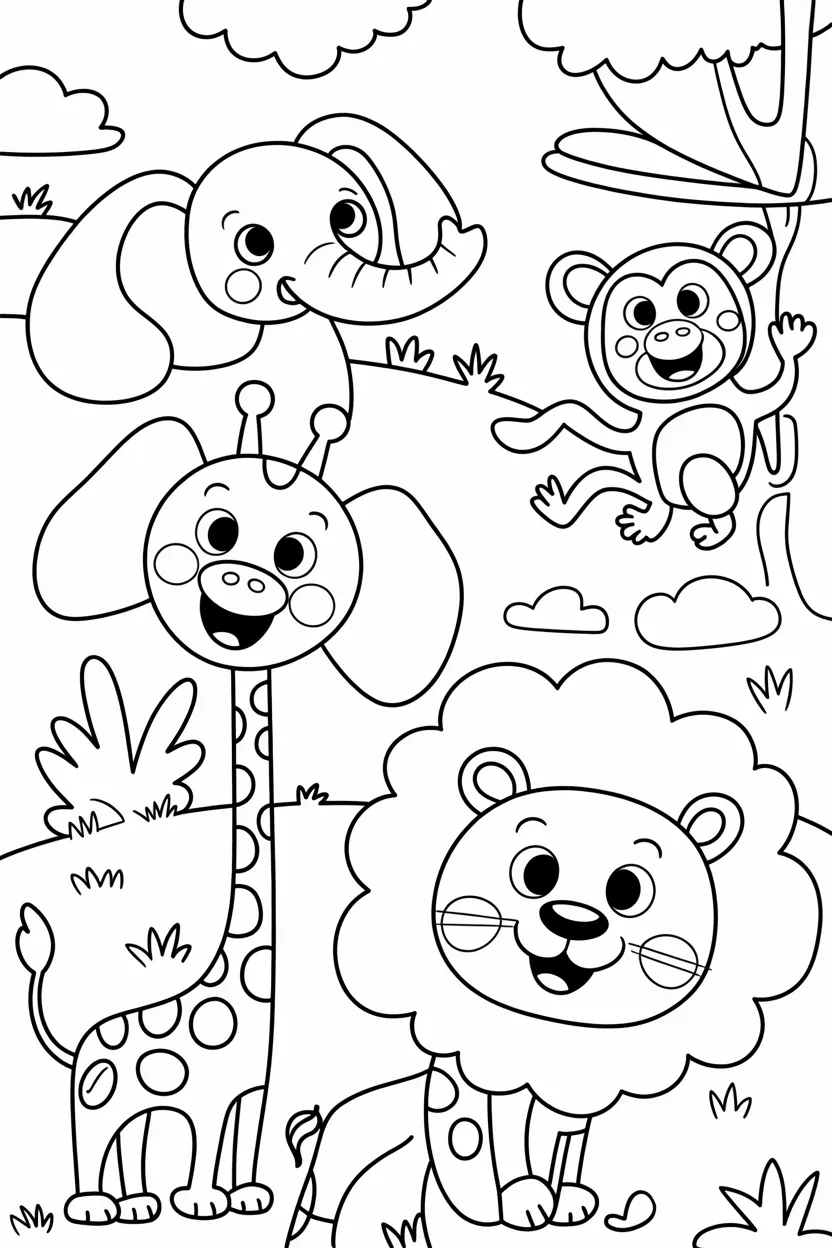 Animals coloring pages free printable