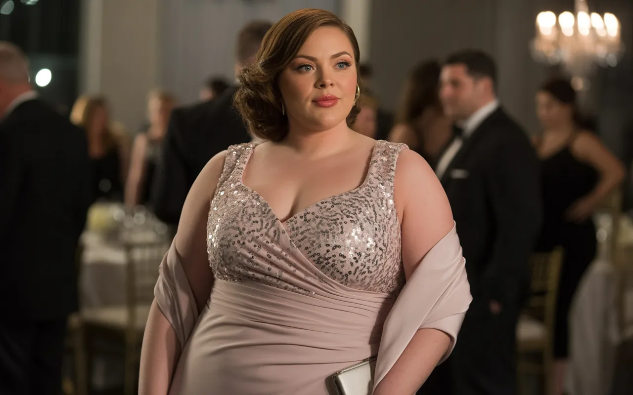 Sequin and Jersey Mix Dress