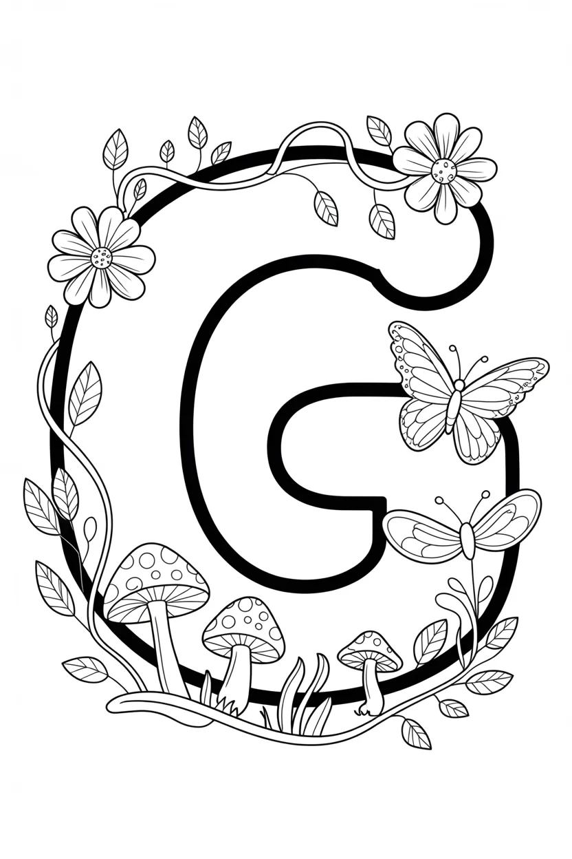 alphabet letter g coloring pages free printable