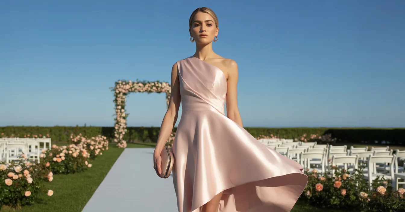 Blush Pink Asymmetric Dress