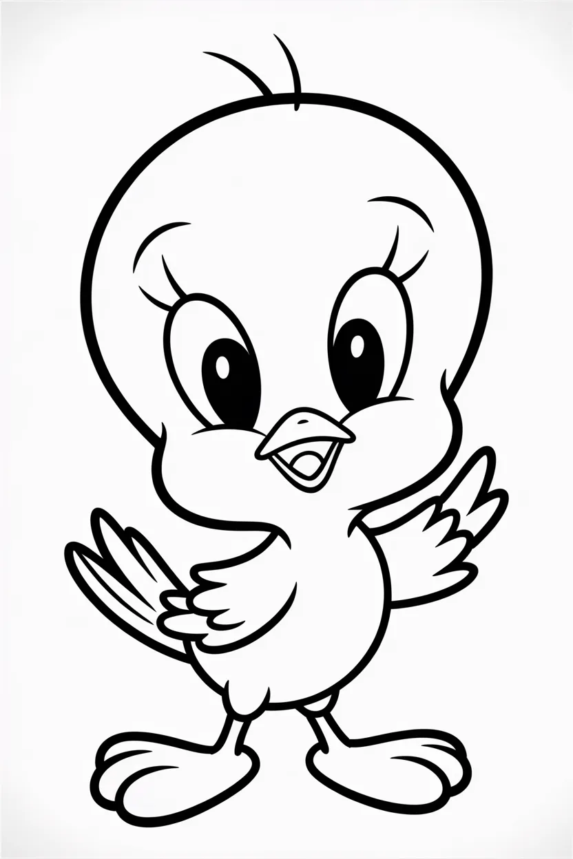 4 Tweety coloring pages free printable