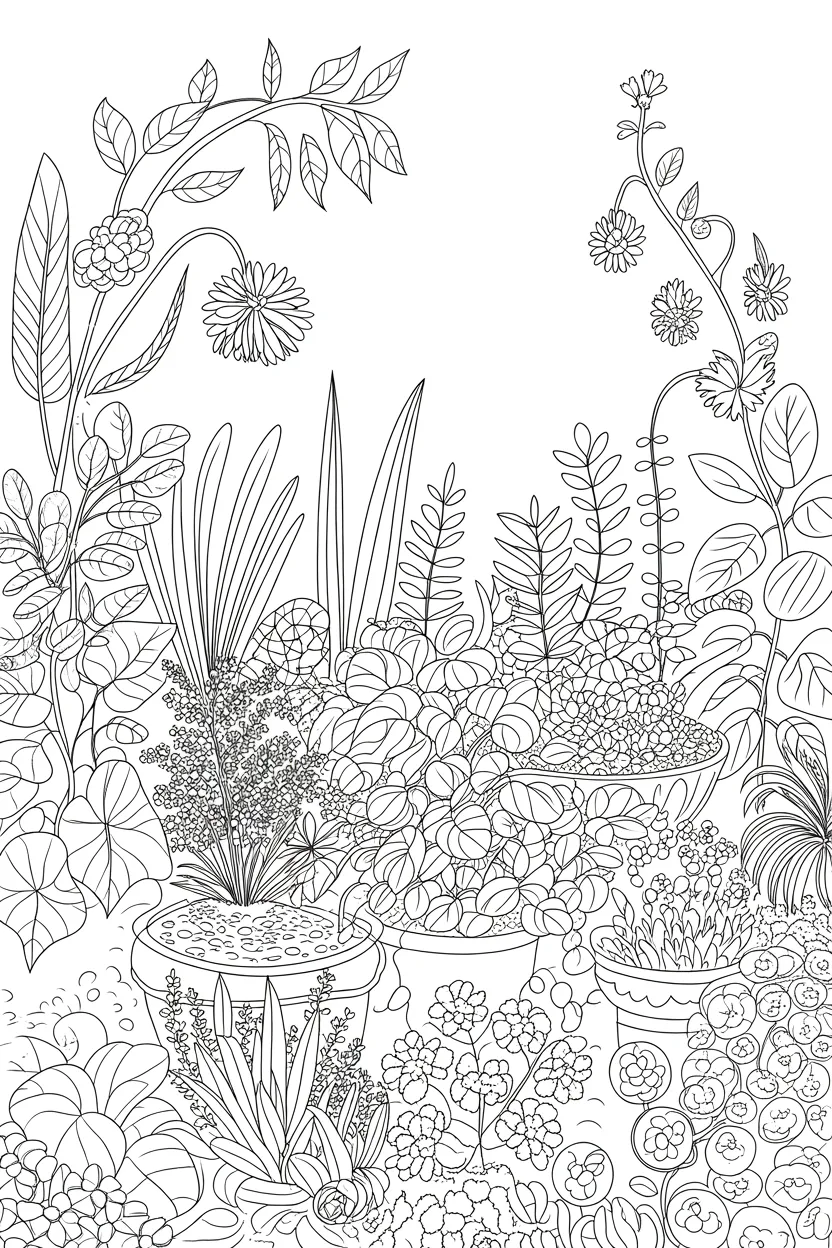 Plants coloring pages