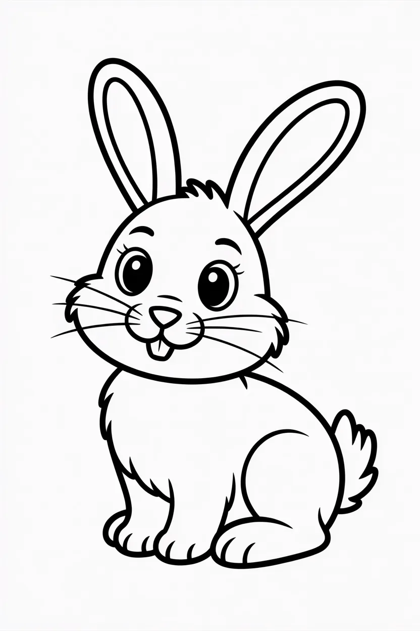 cute rabbit coloring pages free printable