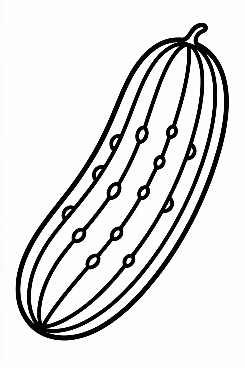 5 Cucumber coloring pages free printable