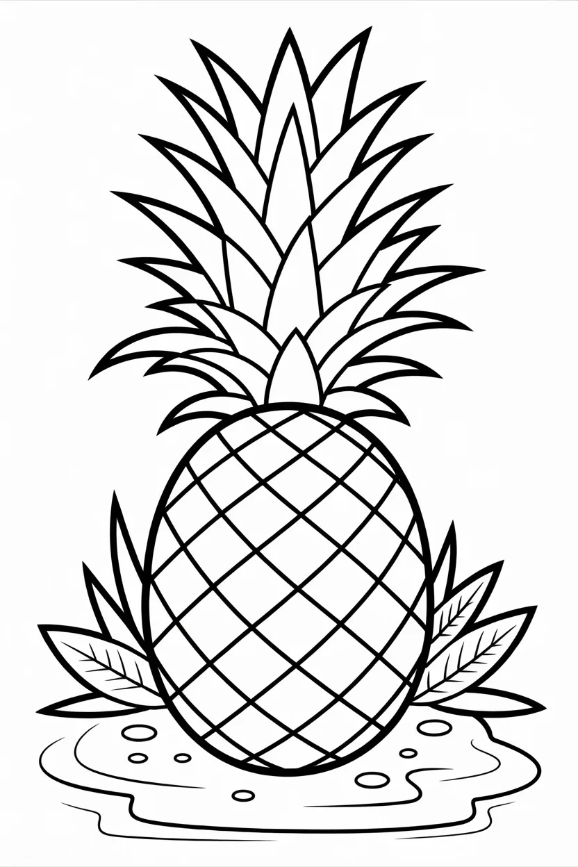 Pineapple Coloring Pages Free Printable