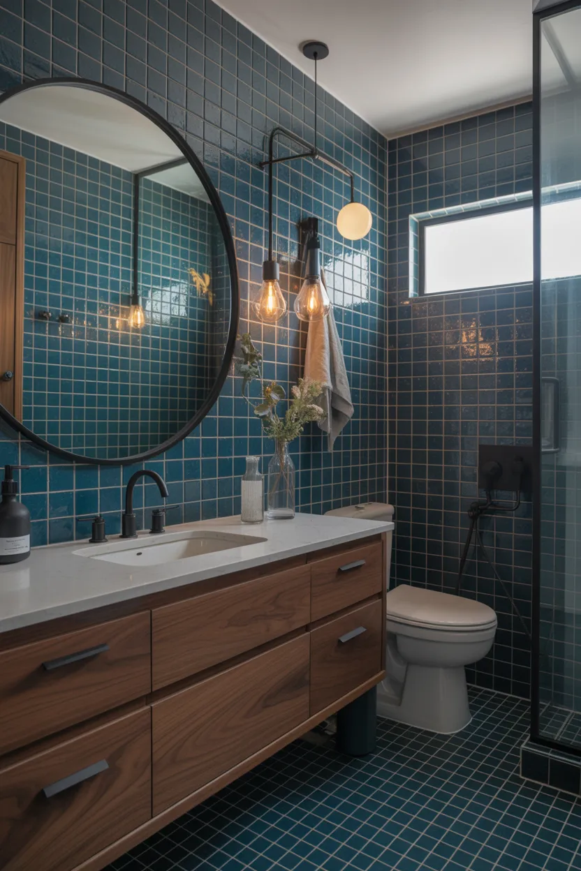 Moody Blue Bathroom Ideas