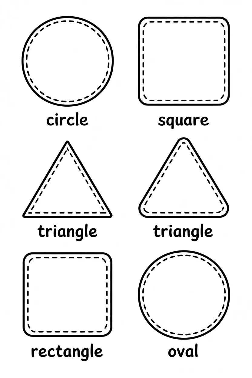 shapes coloring pages free printable