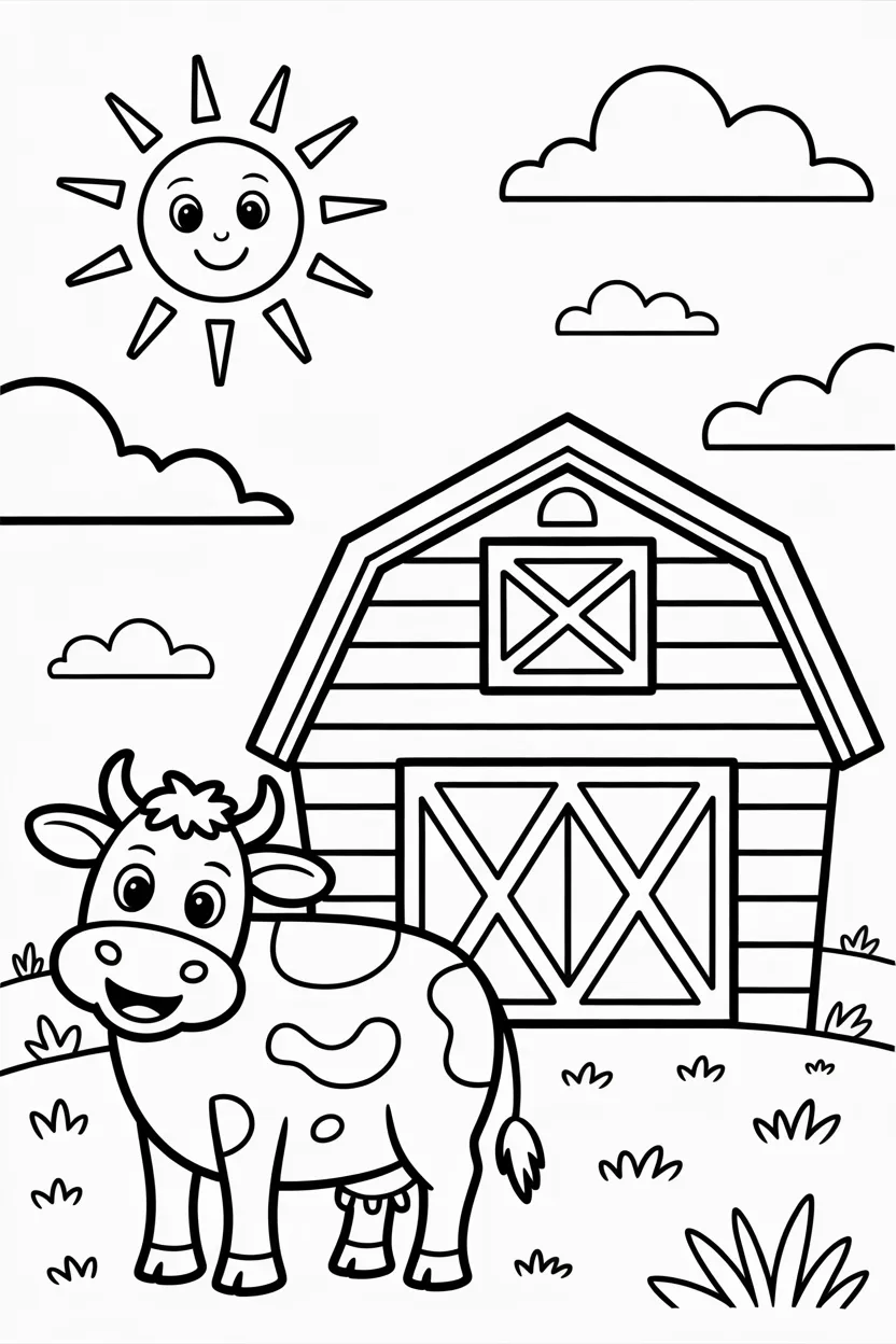 adorable cow coloring pages free printable