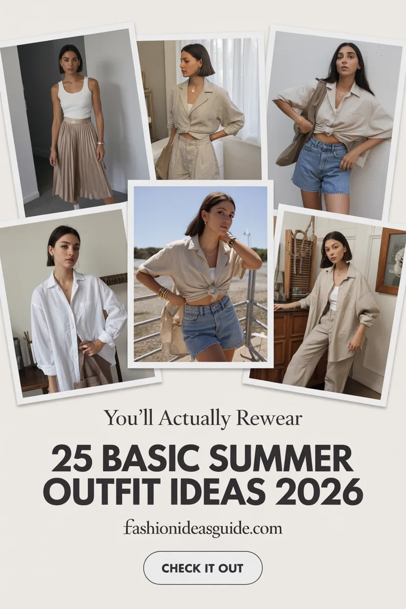 Basic outfit ideas for summer 2026