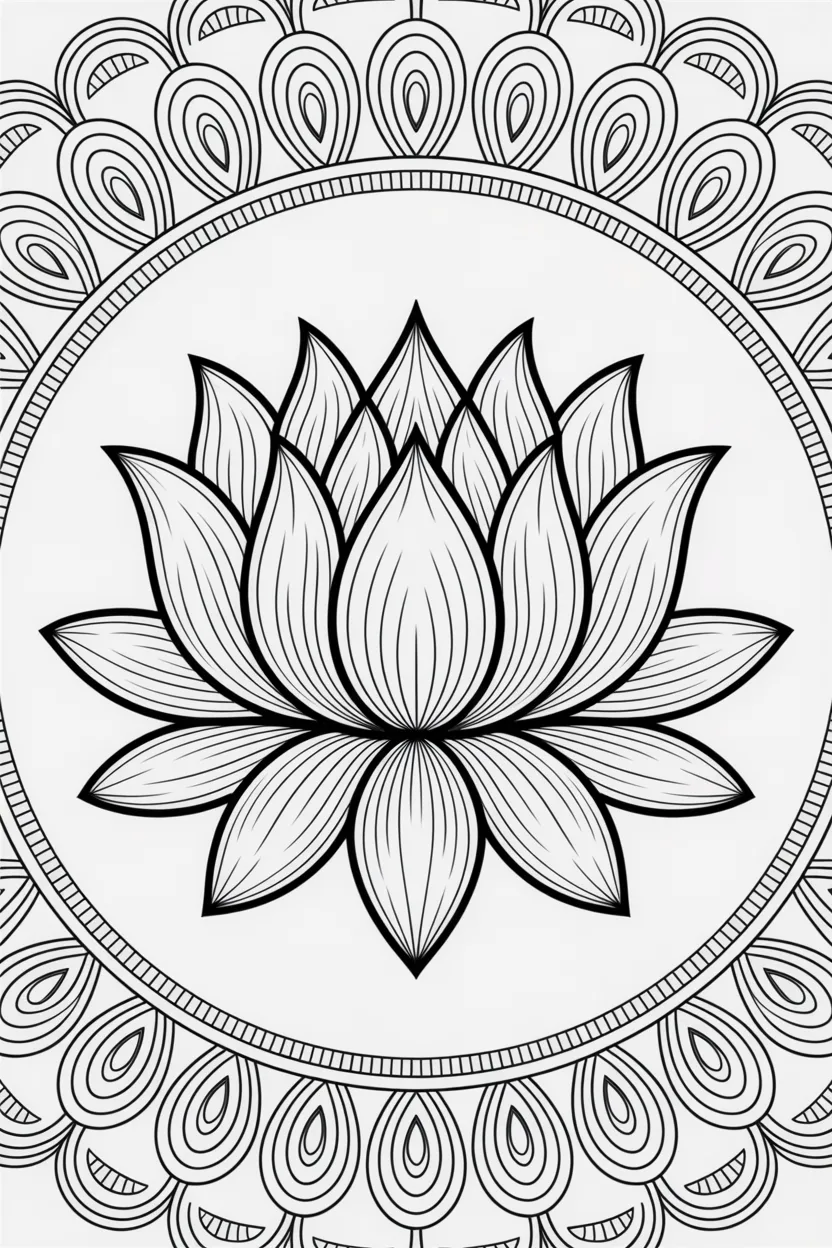 Lotus Mandala coloring pages