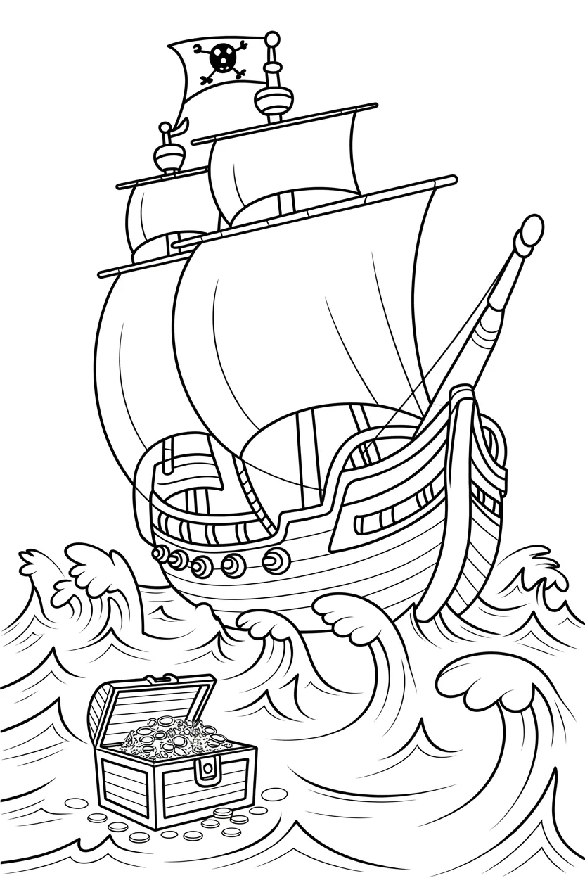 pirate ship coloring pages free printable