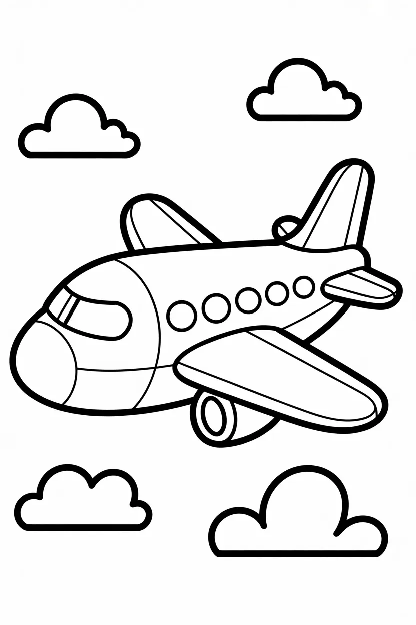 5 Aeroplane coloring pages free printable