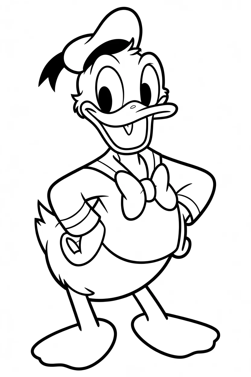 4 Donald Duck coloring pages free printable