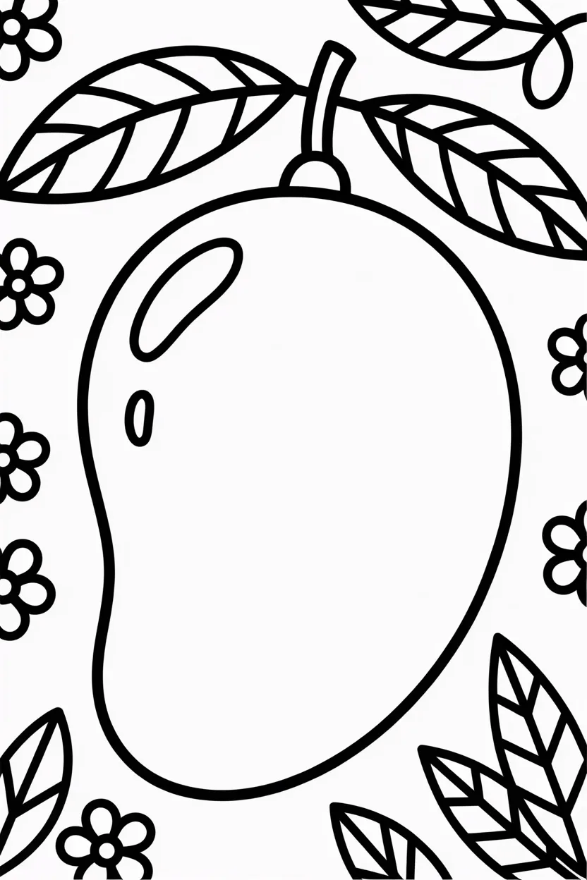 5 Mango coloring pages free printable