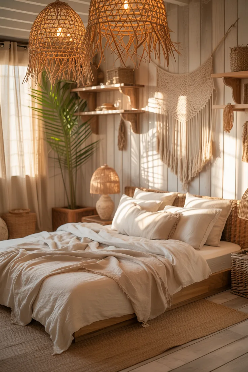 Coastal Boho Bedroom Decor