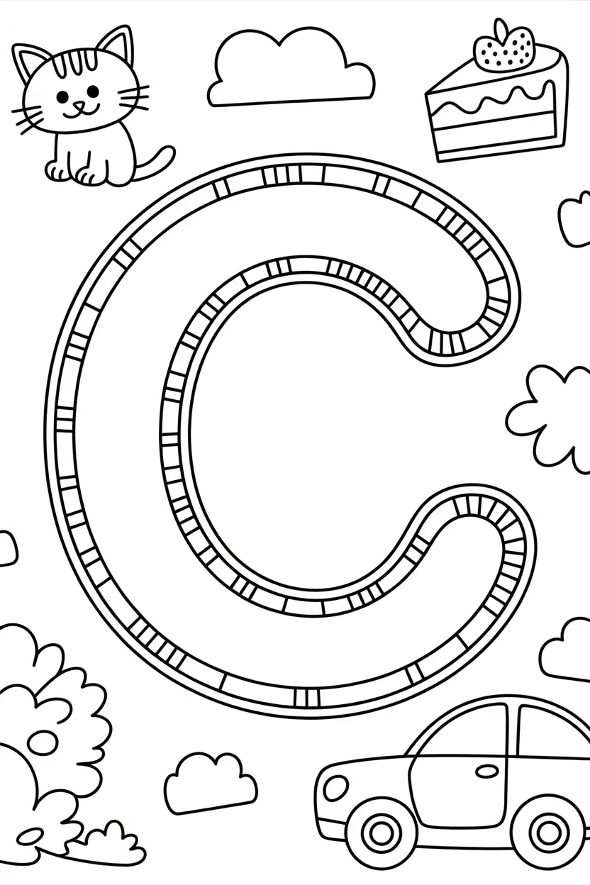 5 Alphabet Letter C Coloring Pages 