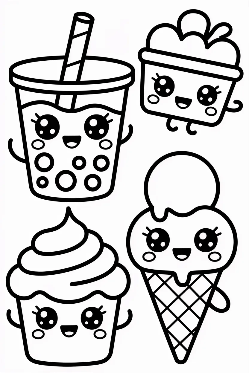 Food coloring pages free printable