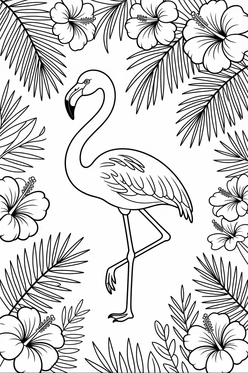 flamingo coloring pages free printable