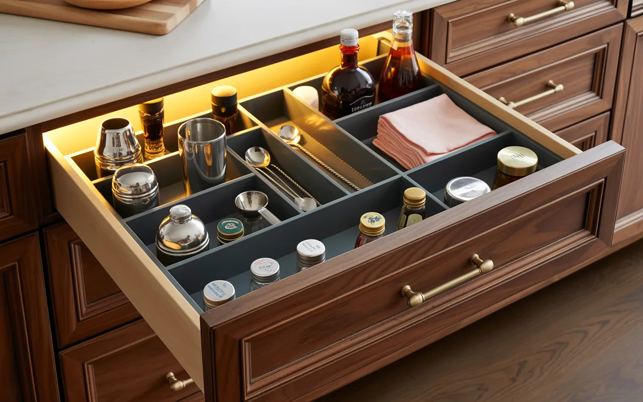 Bar Drawer Storage