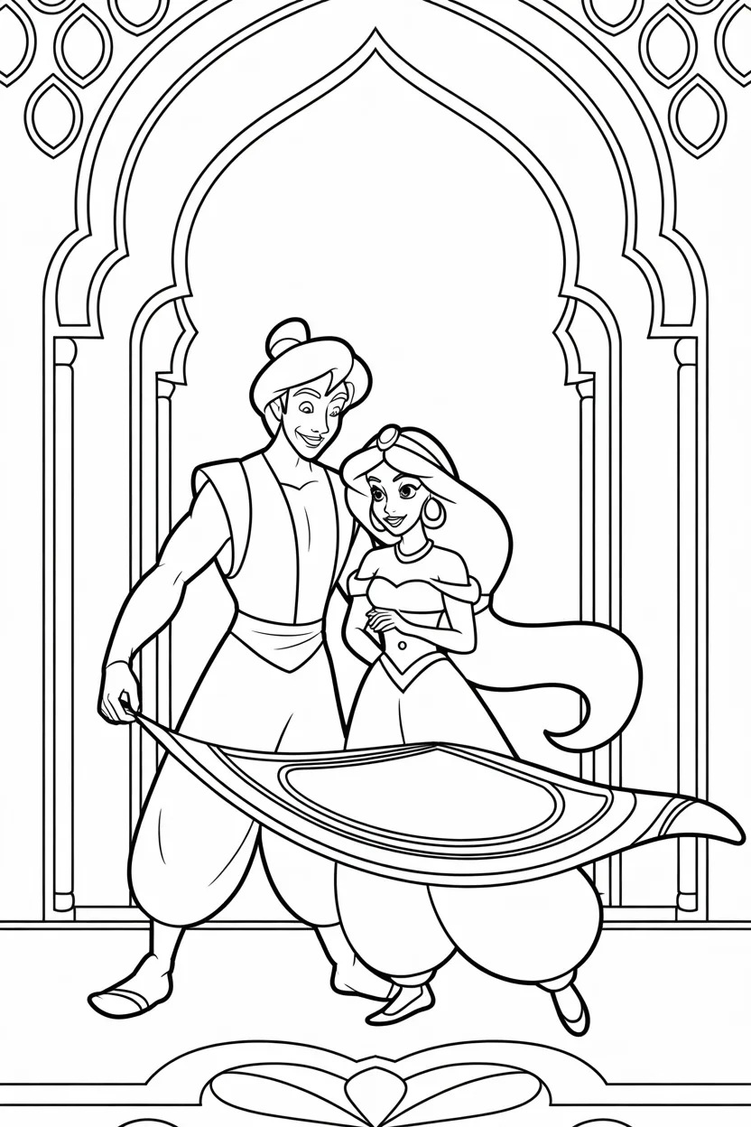 Aladin coloring pages free printable