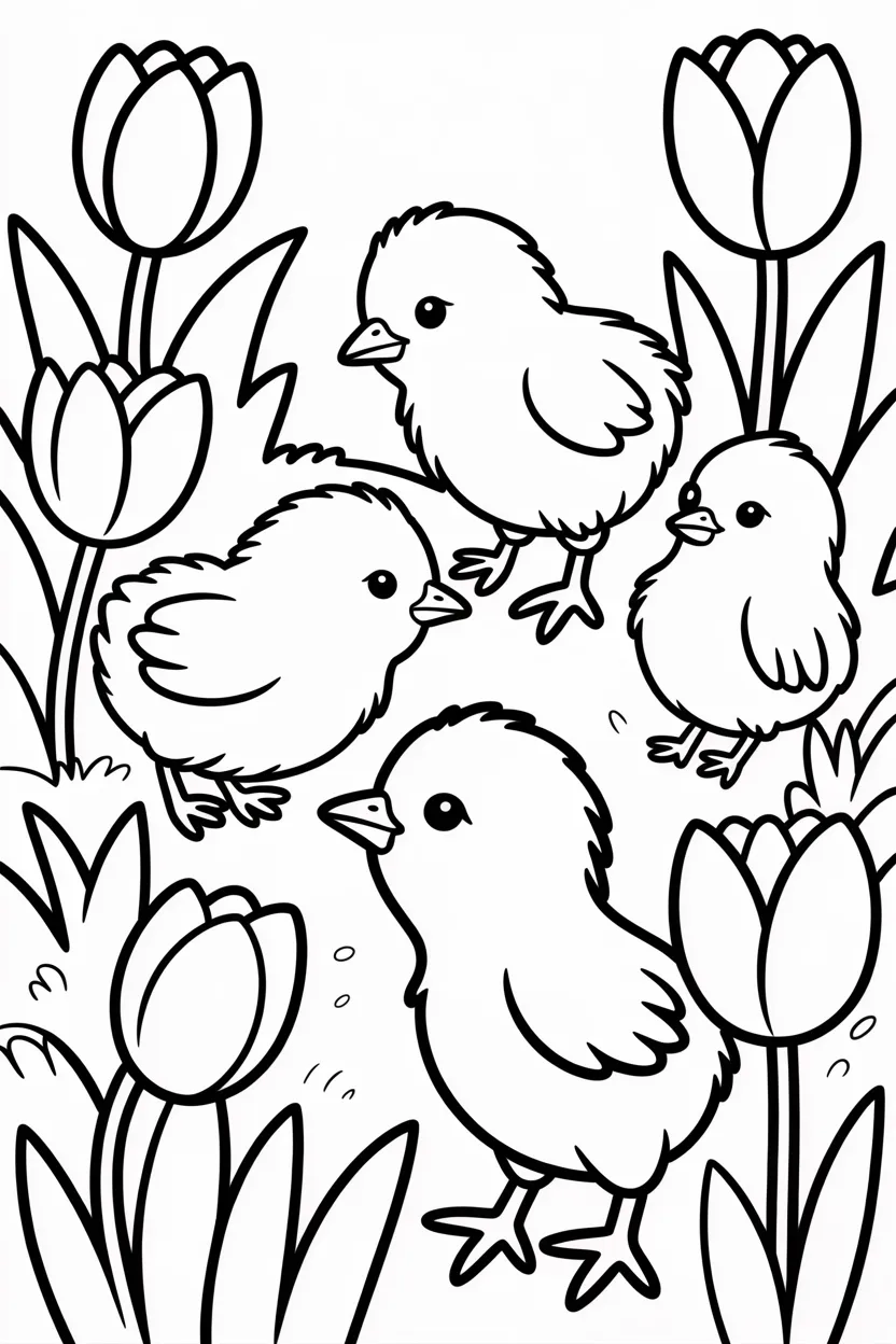 cute chicks coloring pages free printable