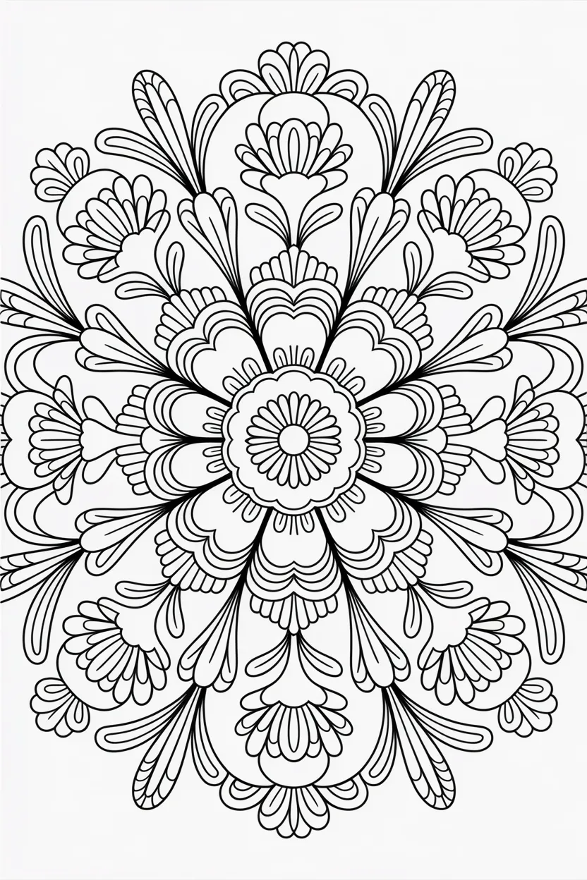 floral mandala coloring pages
