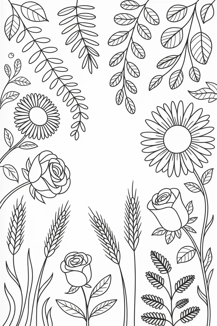 Plants coloring pages