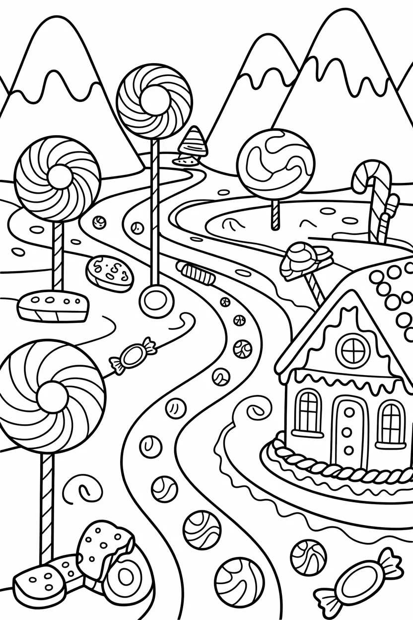 8 Candyland coloring pages free printable