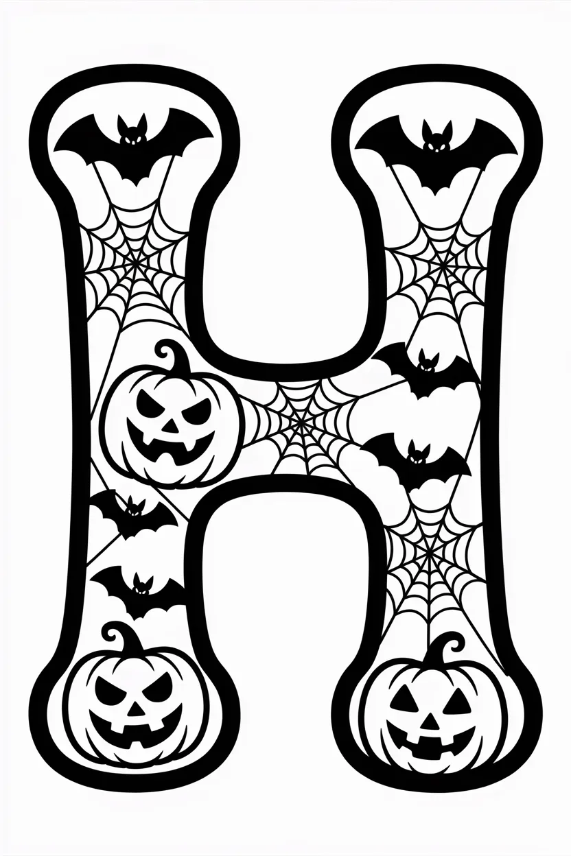 alphabet letter H coloring pages free printable