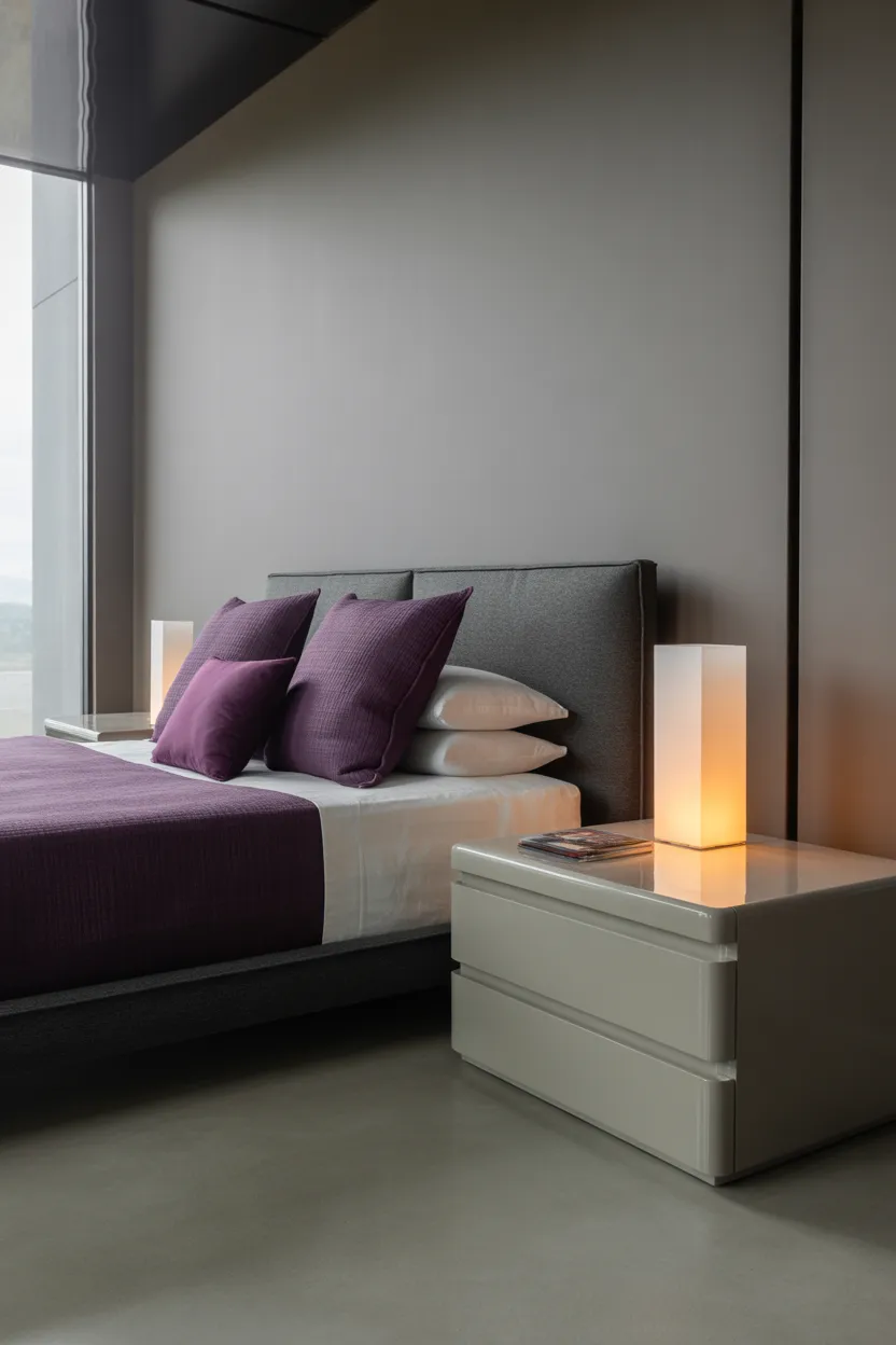 Purple Gray Bedroom Ideas