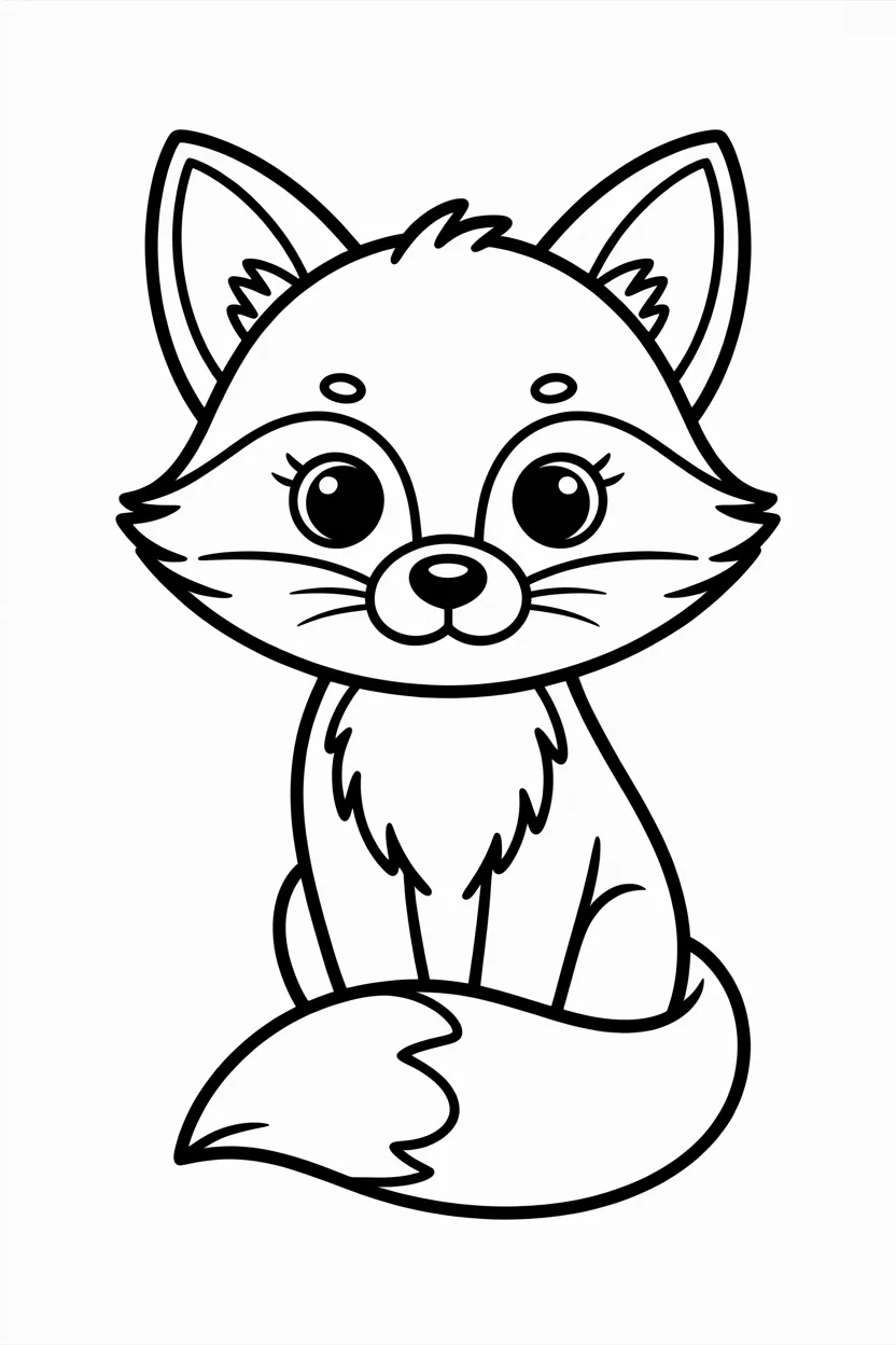 fox coloring pages free printable