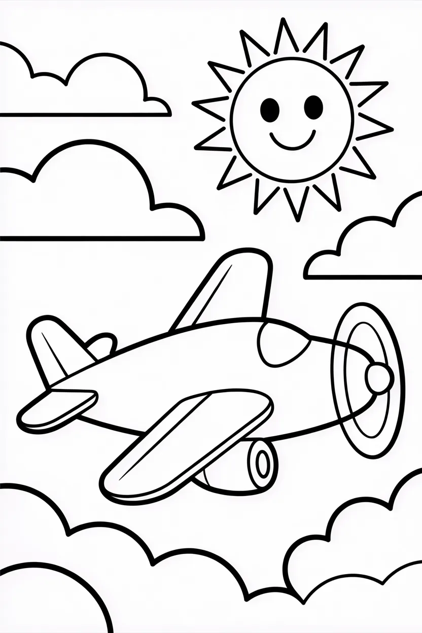 Airplane coloring pages free printable
