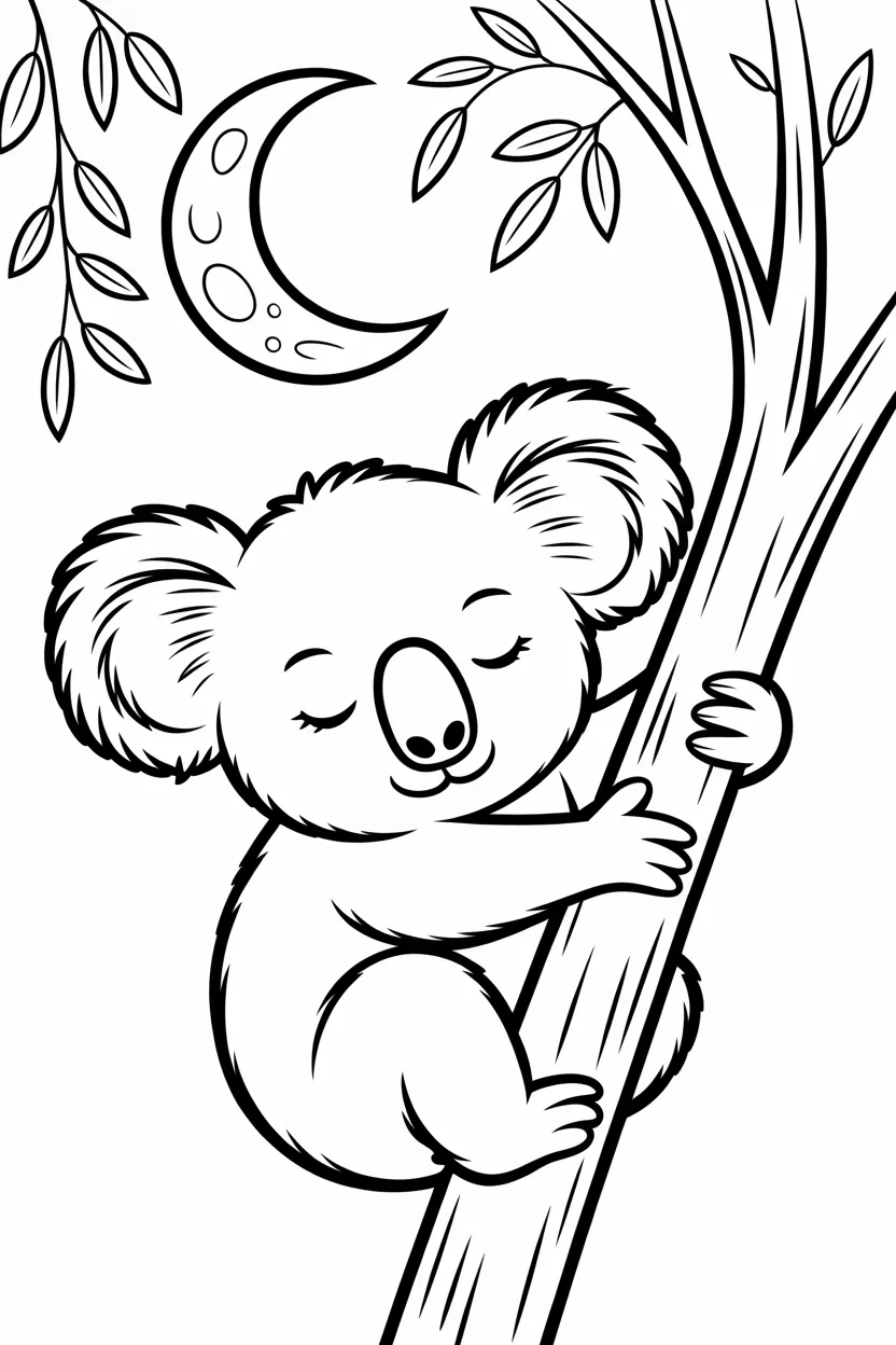 cute koala coloring pages free printable