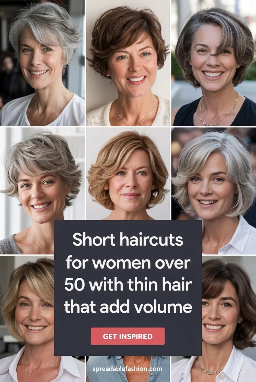 short hairstyle design ideas for women 50 with thin hair