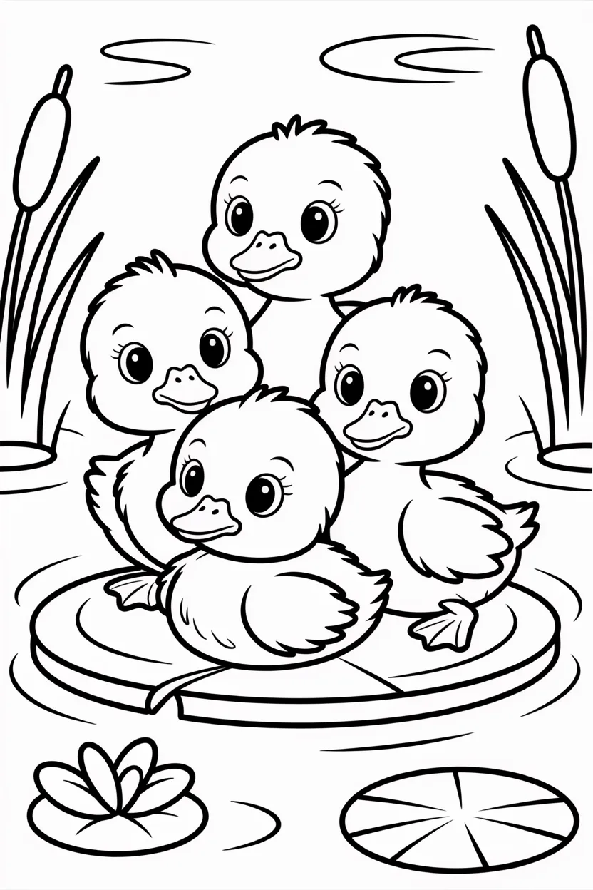 cute ducklings coloring pages free printable