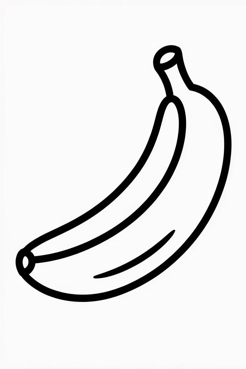 5 Banana coloring pages free printable for kids