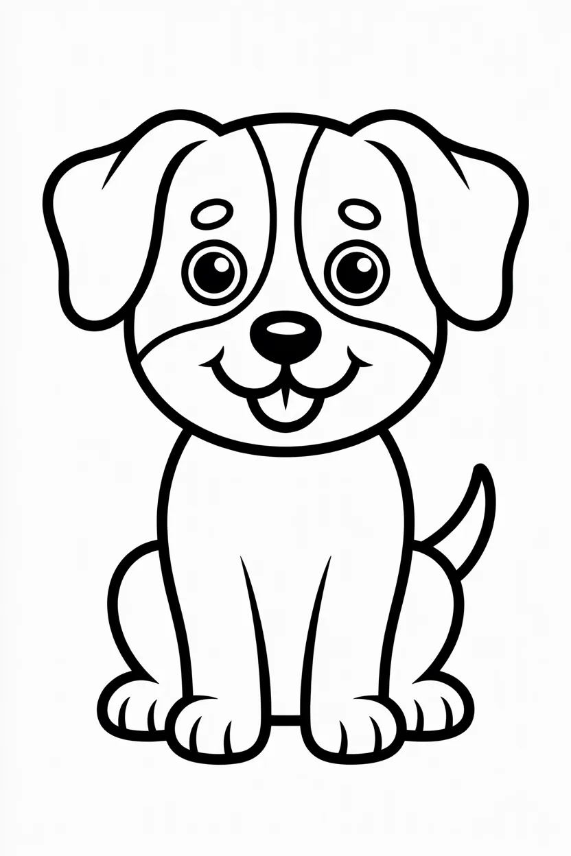 5 Cute Dog coloring pages free printable