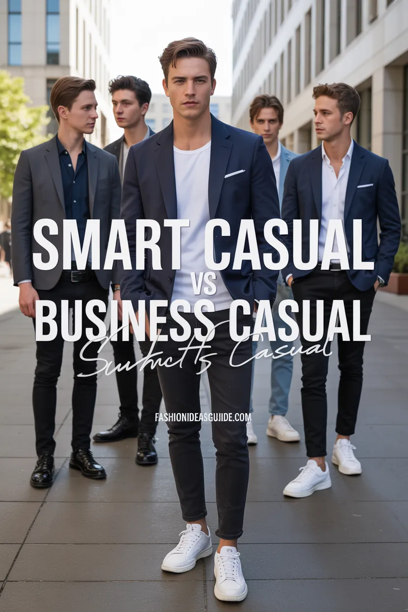 Smart Casual vs Business Casual outfits for men 2026 