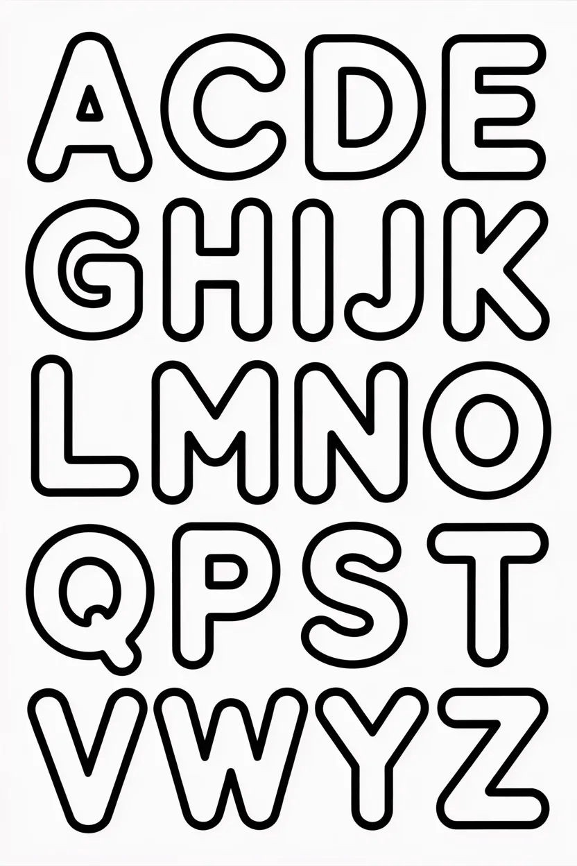 alphabet letters coloring pages free printable
