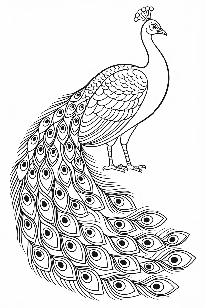 peacock coloring pages free printable