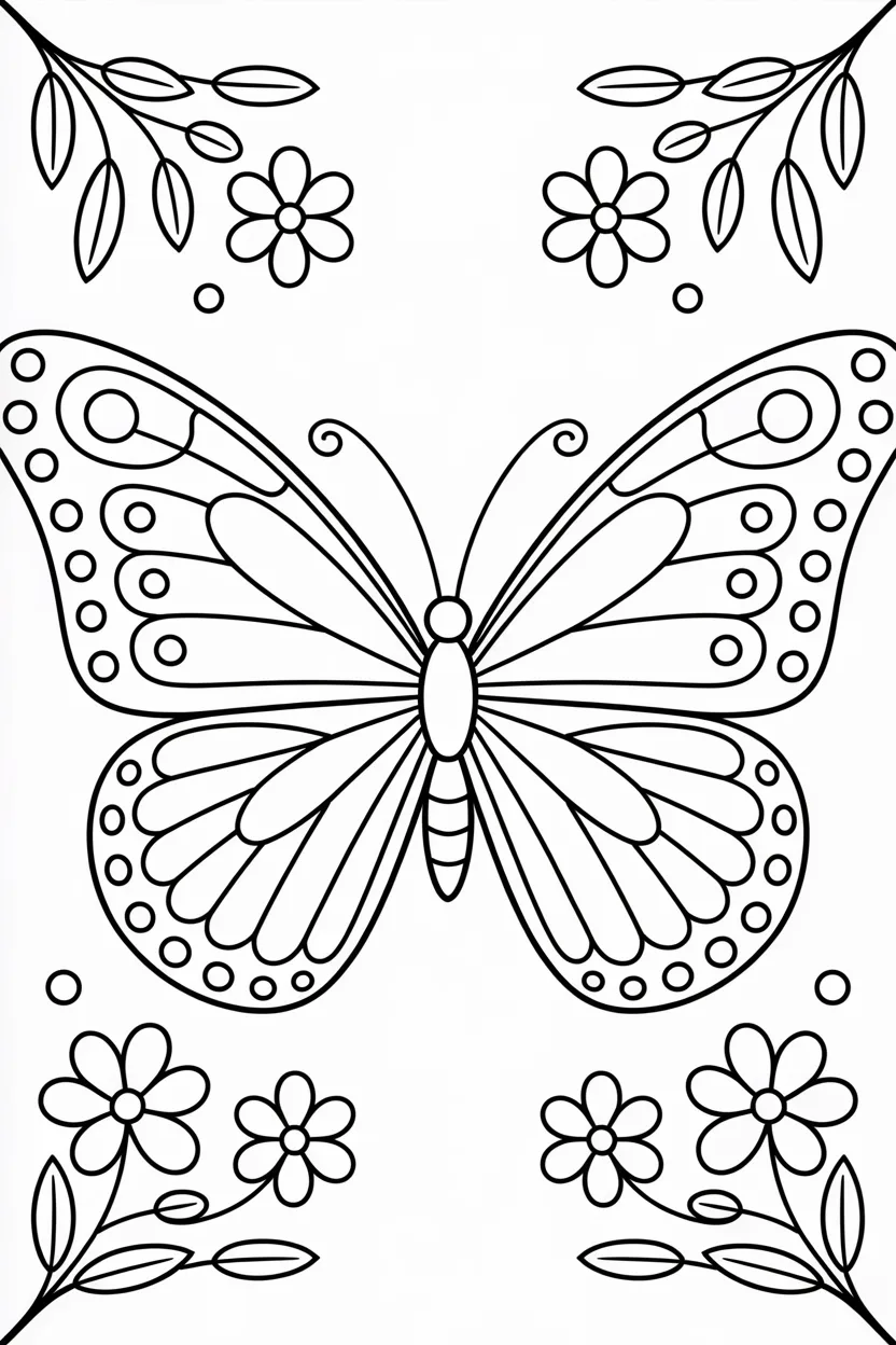5 Butterfly coloring pages free printable