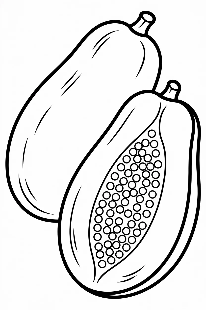 5 Papaya coloring pages free printable