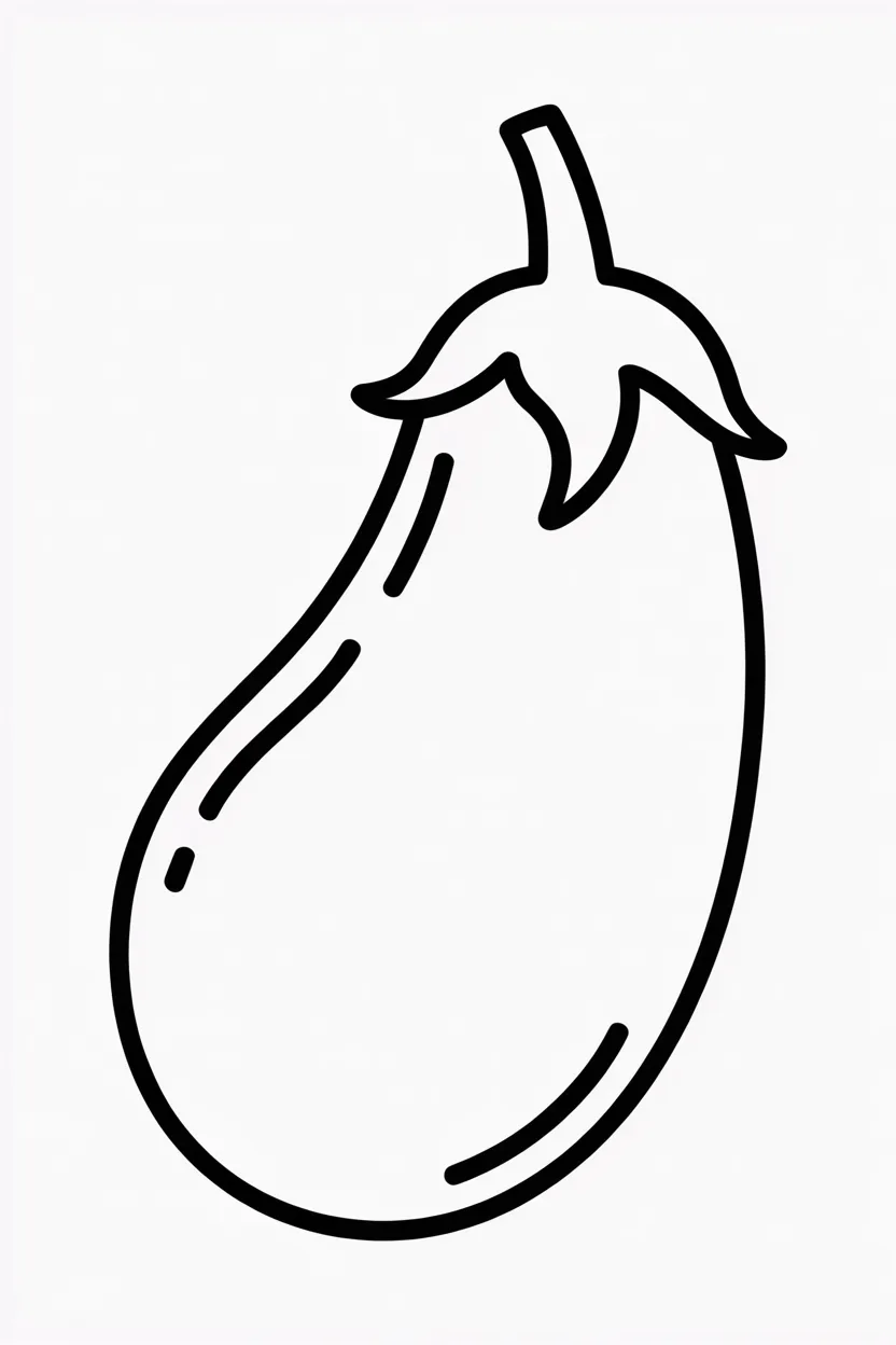 5 Brinjal coloring pages free printable
