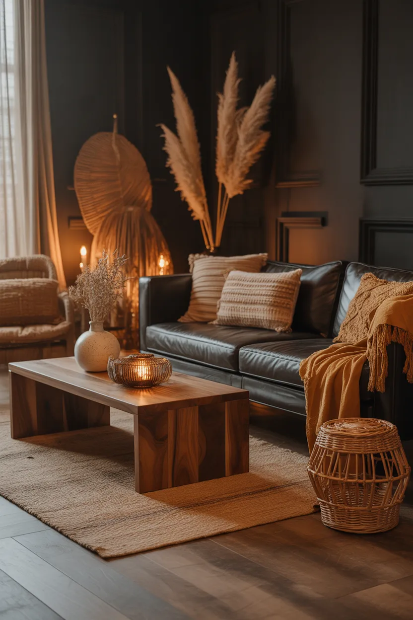 Dark Boho Living Room Ideas