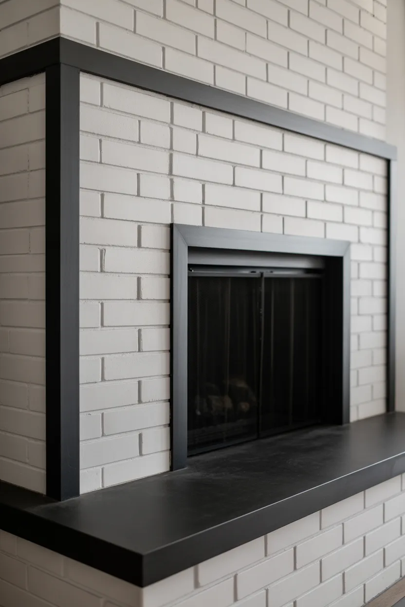 White Brick Fireplace Ideas
