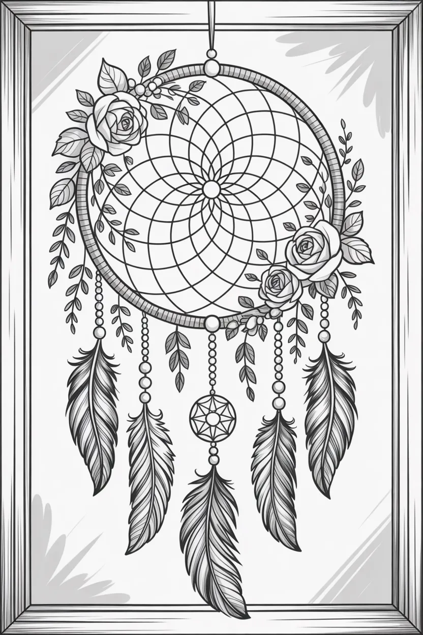 dream catchers coloring pages