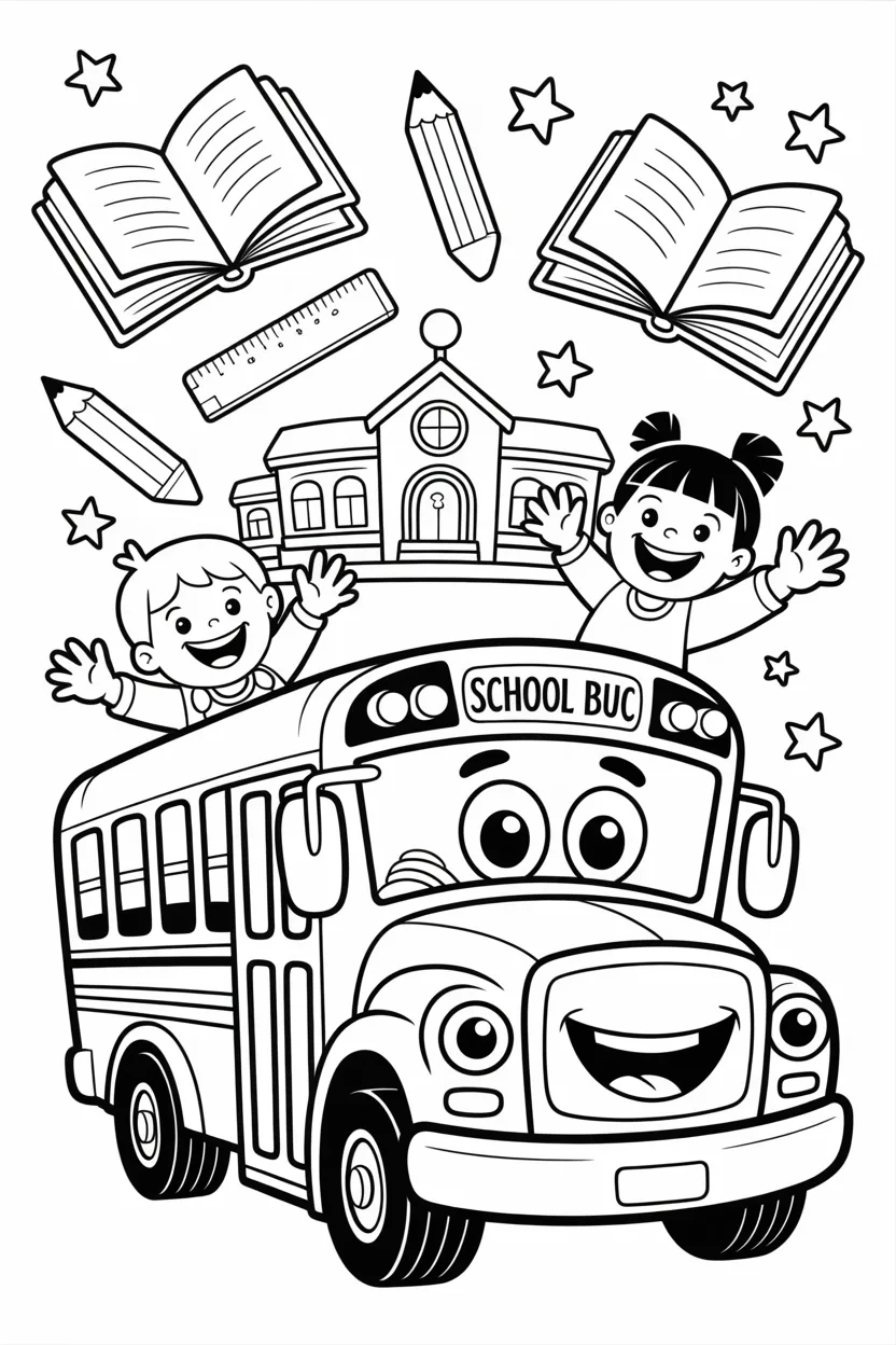 Back to School Coloring Pages Free Printable for Kids