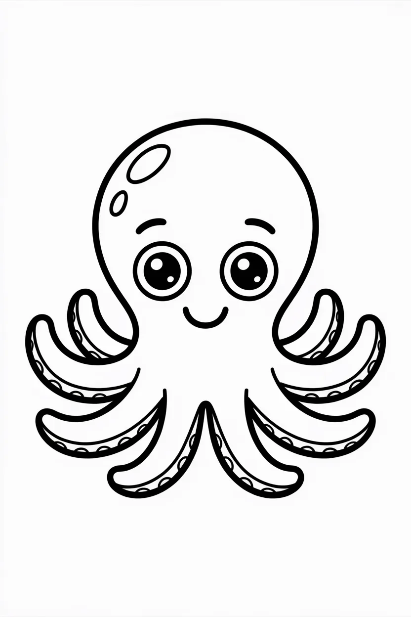 Cute Octopus Coloring Pages Free Printable